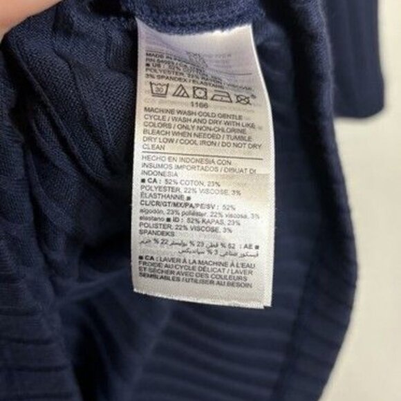 Old Navy Navy Fitted Rib-Knit Tie-Belt Long-Sleeve Mini Polo Dress Size XXL - Picture 7 of 10